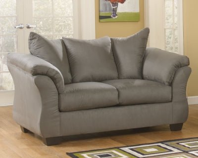 Darcy Loveseat - Dark Gray Stationary Loveseat modern furniture Contempo Furniture