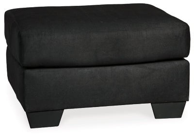 Darcy Ottoman - Black Upholstered Ottoman modern furniture Contempo Furniture