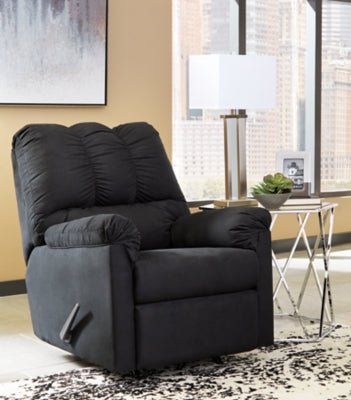 Darcy Recliner - Black Rocker Chair modern furniture Contempo Furniture