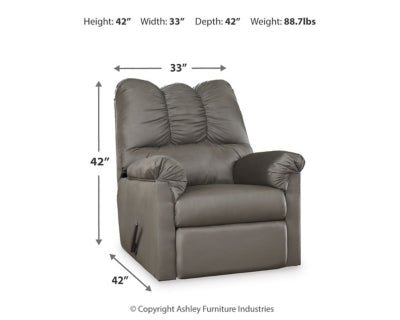 Darcy Recliner - Dark Gray Rocker Chair modern furniture Contempo Furniture