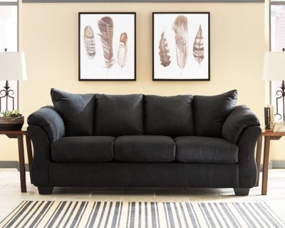 Darcy Sofa - Black Stationary Sofa modern furniture Contempo Furniture