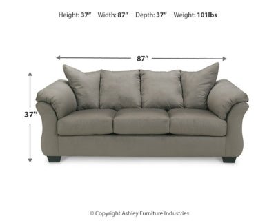 Darcy Sofa - Dark Gray Stationary Sofa modern furniture Contempo Furniture