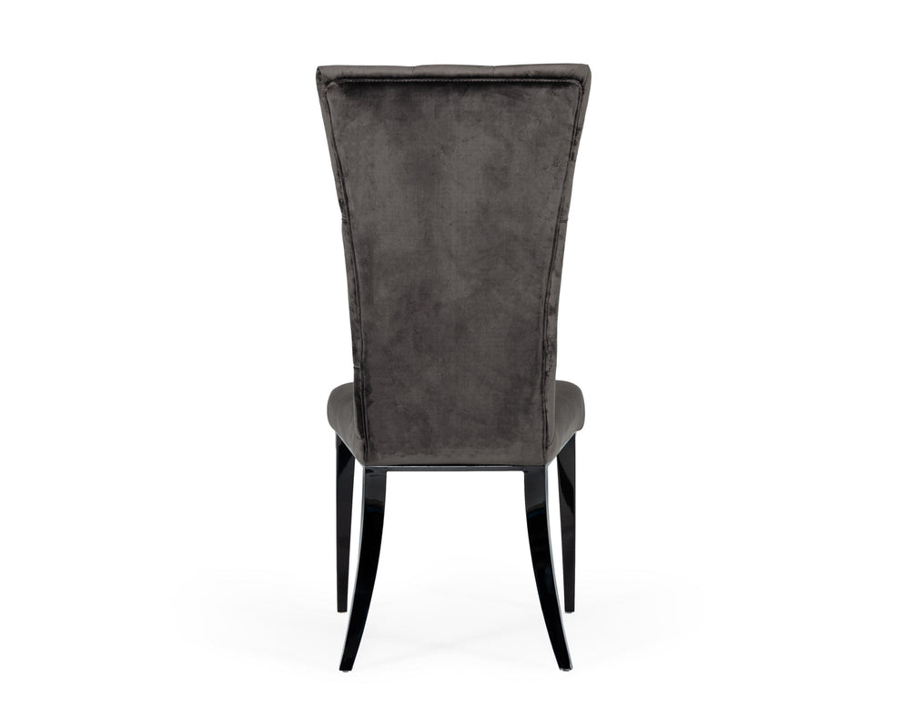 Darley - Transitional Grey Velvet Dining Chair Set of 2
