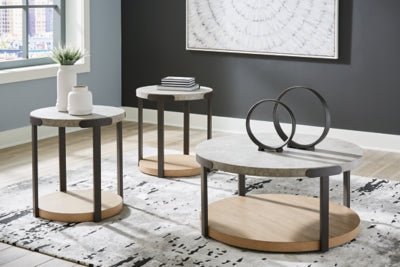 Darthurst Table (Set of 3) - Light Brown Table Set modern furniture Contempo Furniture