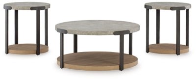 Darthurst Table (Set of 3) - Light Brown Table Set modern furniture Contempo Furniture