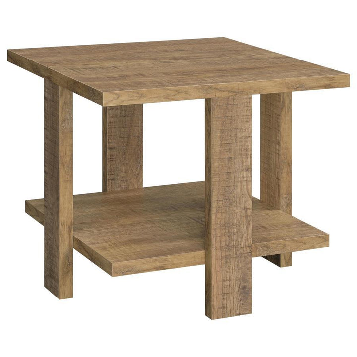 Dawn - 2 Piece Round Coffee And End Table Set - Mango Brown Table Set modern furniture Contempo Furniture