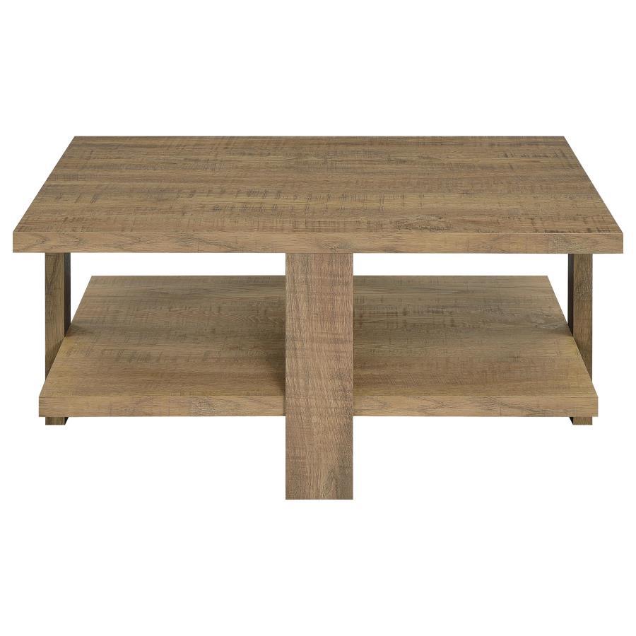 Dawn - 2 Piece Round Coffee And End Table Set - Mango Brown Table Set modern furniture Contempo Furniture