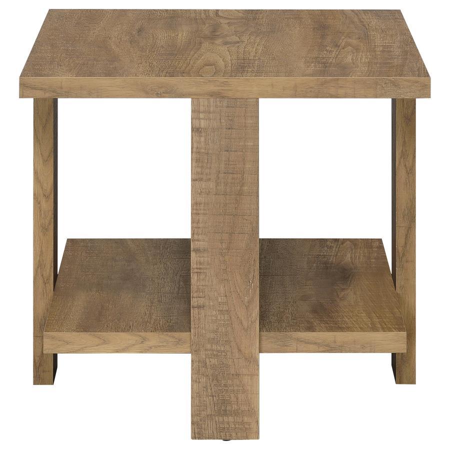 Dawn - 3 Piece Round Coffee And End Table Set - Mango Brown Table Set modern furniture Contempo Furniture
