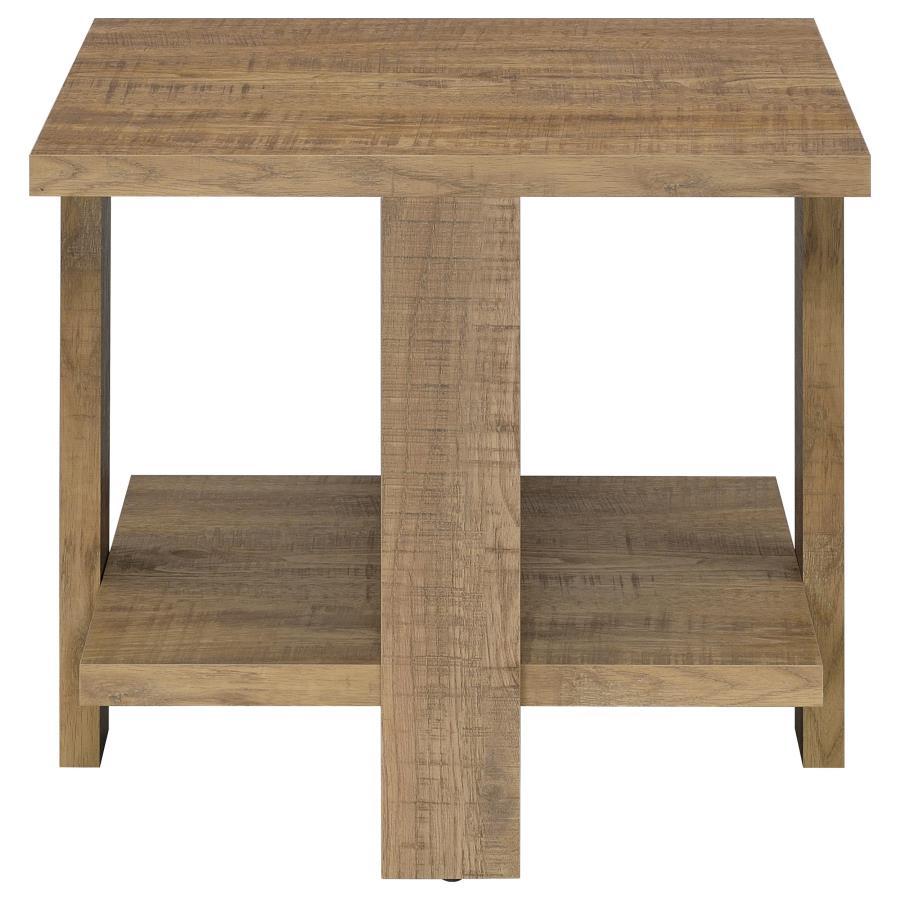 Dawn - 3 Piece Round Coffee And End Table Set - Mango Brown Table Set modern furniture Contempo Furniture