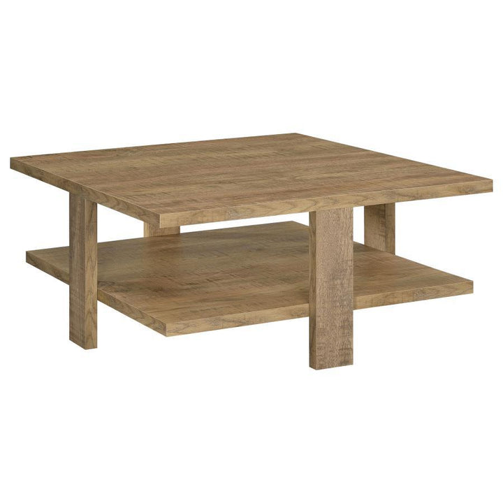 Dawn - Square Engineered Wood Coffee Table - Mango Brown Coffee Table modern furniture Contempo Furniture