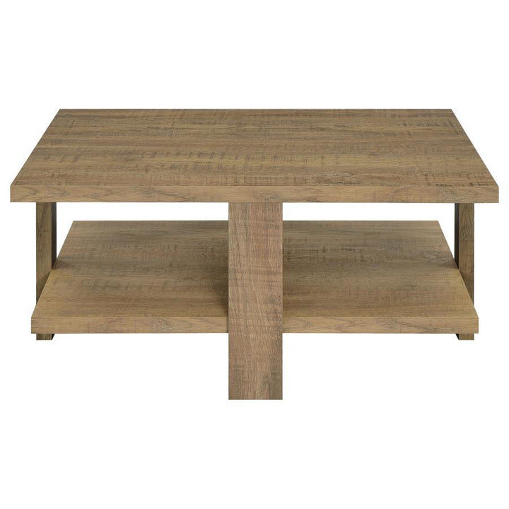 Dawn - Square Engineered Wood Coffee Table - Mango Brown Coffee Table modern furniture Contempo Furniture