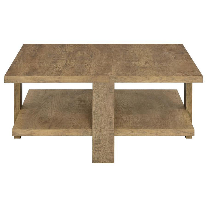 Dawn - Square Engineered Wood Coffee Table - Mango Brown Coffee Table modern furniture Contempo Furniture