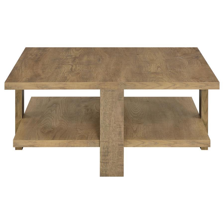 Dawn - Square Engineered Wood Coffee Table - Mango Brown Coffee Table modern furniture Contempo Furniture