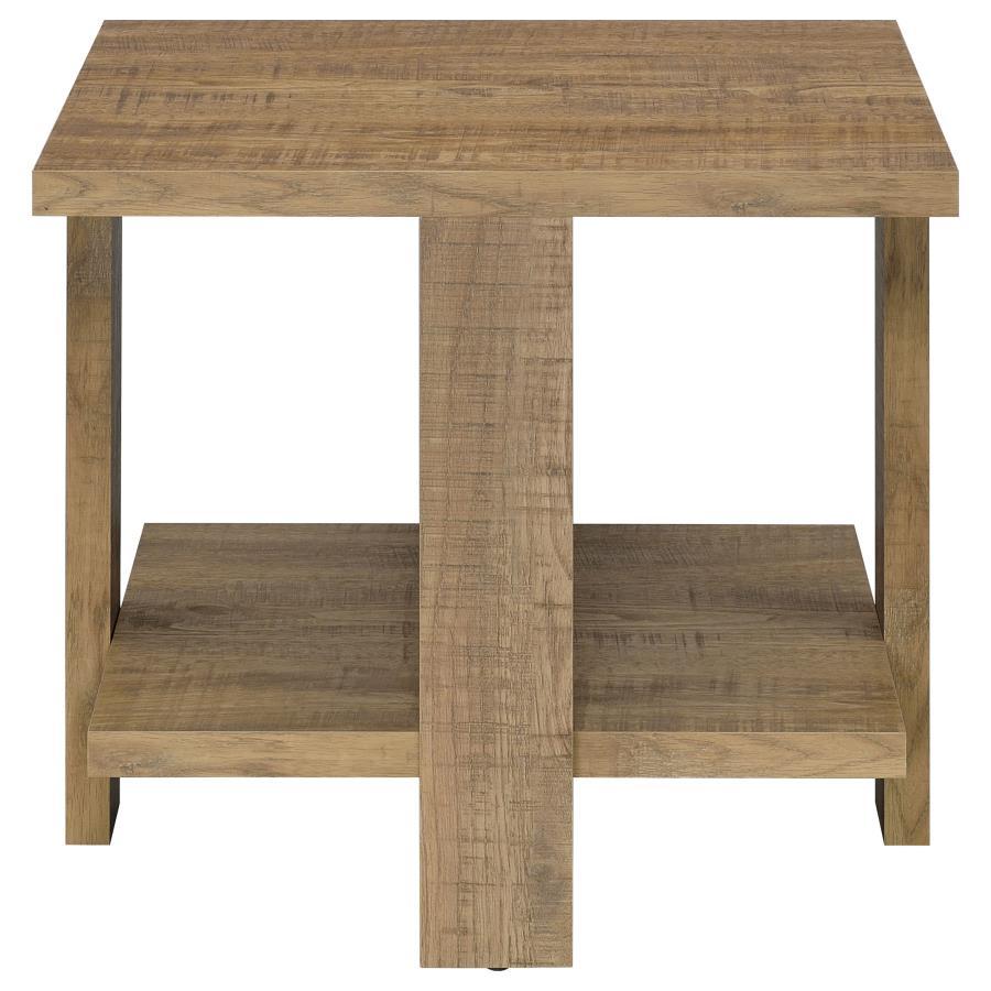 Dawn - Square Engineered Wood End Table - Mango Brown End Table modern furniture Contempo Furniture