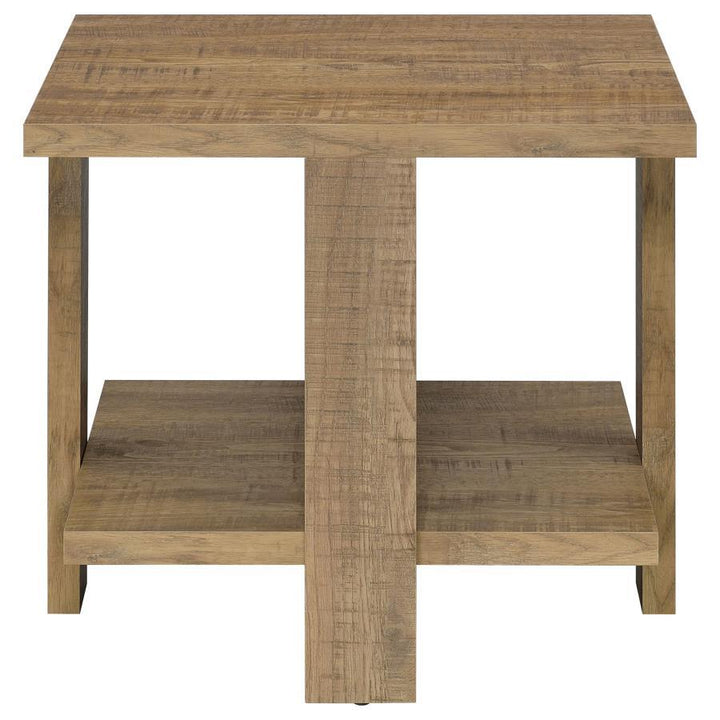 Dawn - Square Engineered Wood End Table - Mango Brown End Table modern furniture Contempo Furniture