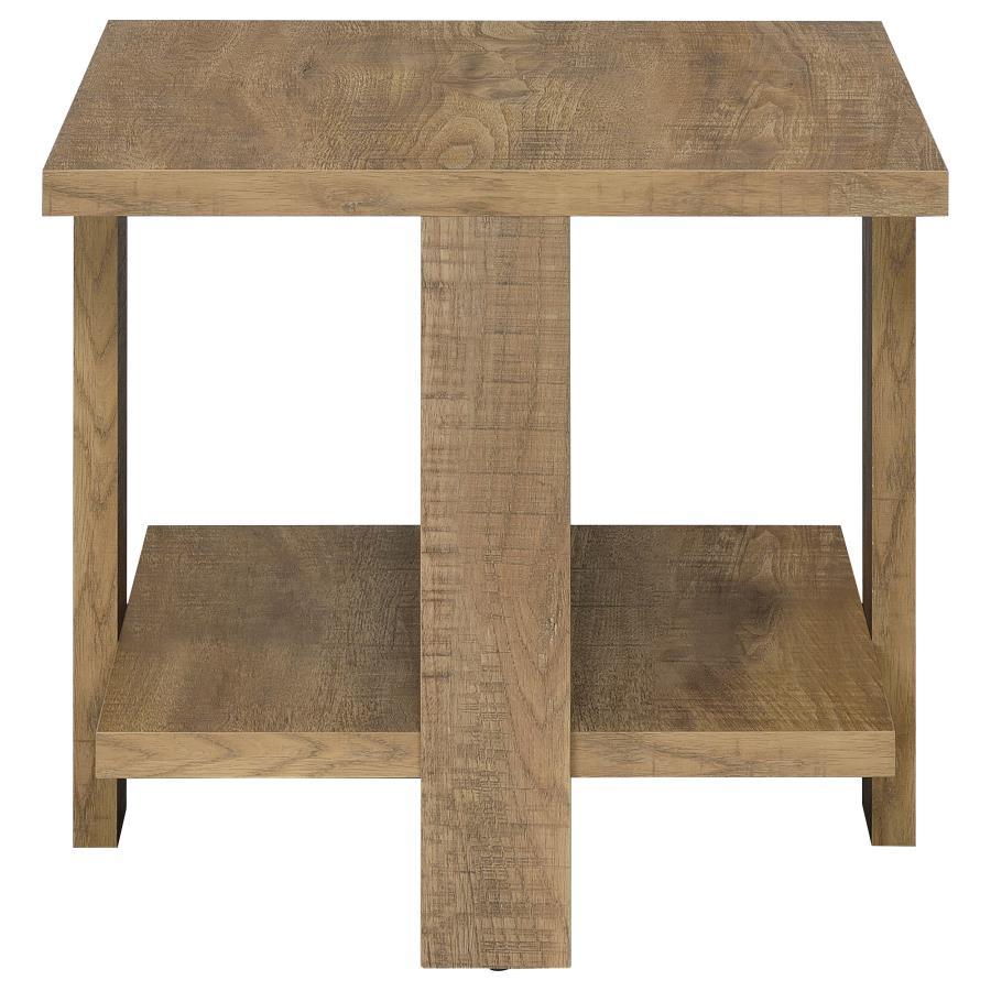 Dawn - Square Engineered Wood End Table - Mango Brown End Table modern furniture Contempo Furniture