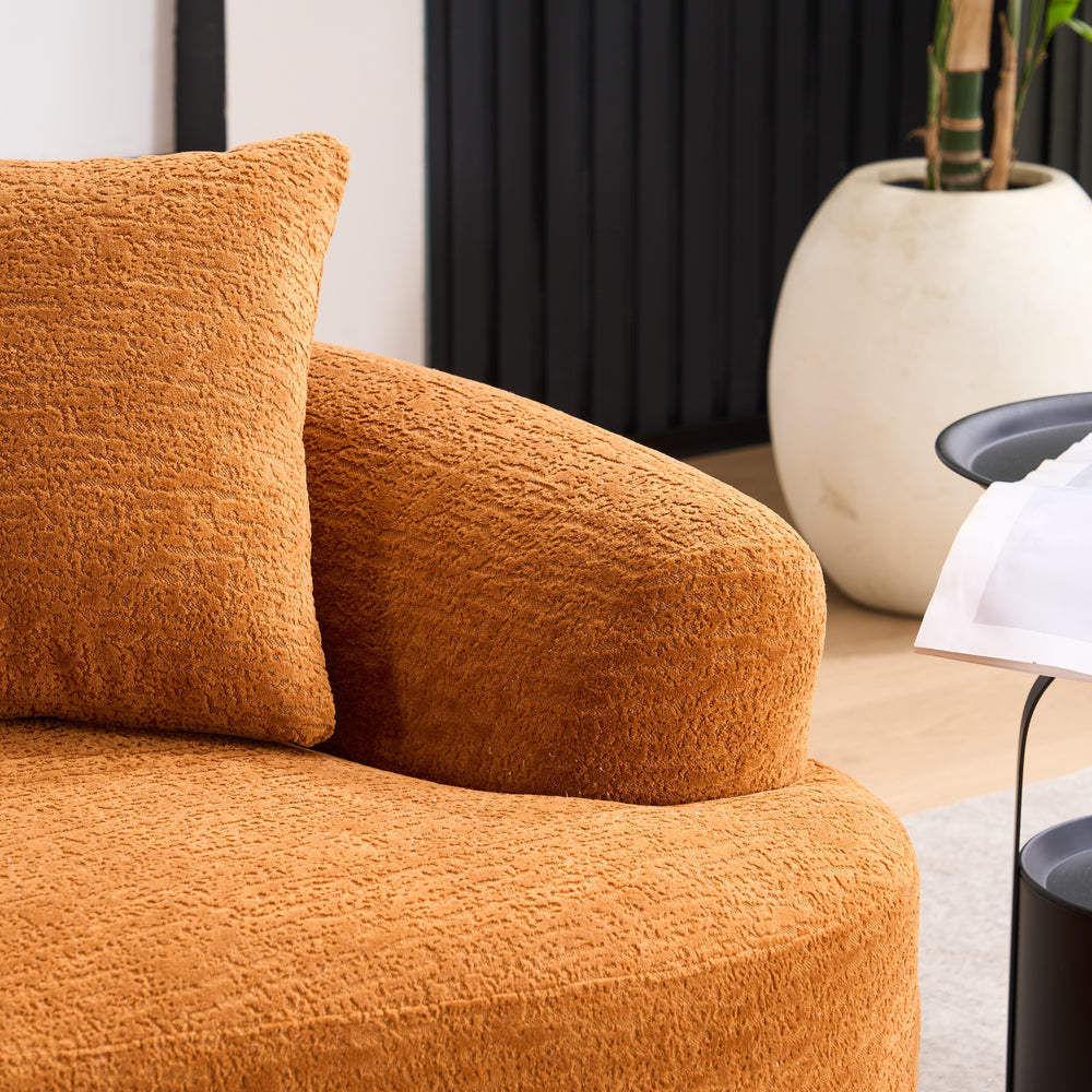 curved-loveseat-orange-full-compression-sponge-sofa