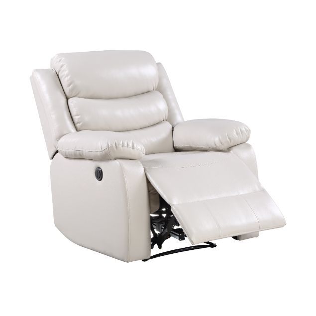 Eilbra - Power Motion Recliner - Beige Synthetic Leather