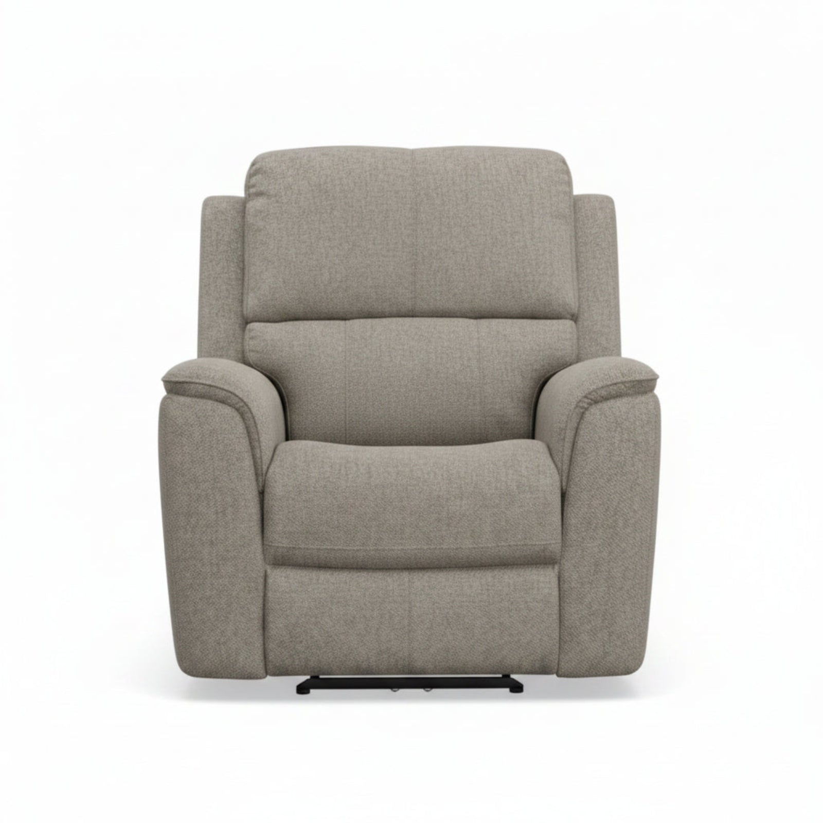 Flexsteel Henry Fog Fabric Power Recliner with Power Headrest & Lumbar