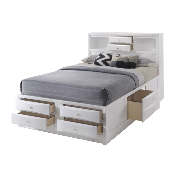 Ireland - Full Bed With Storage - White