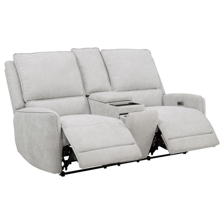 Sylmar - 3 Piece Chenille Power Reclining Sofa Set - Dove Gray