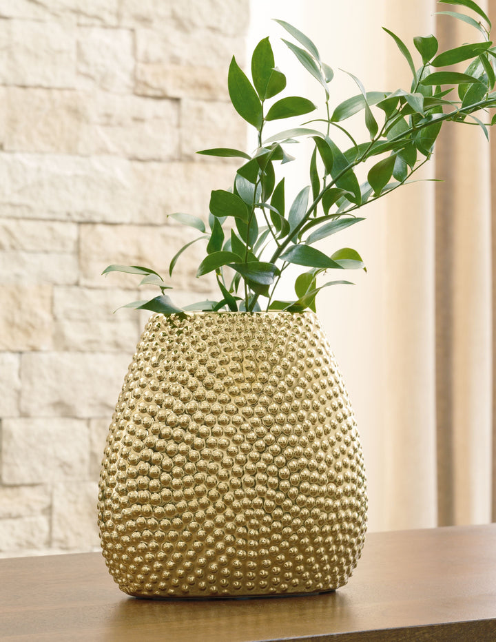 Efim - Vase - 8" - Gold Finish