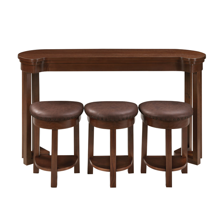 solid-wood-bar-table-set-3-stools-pine-in-cherry