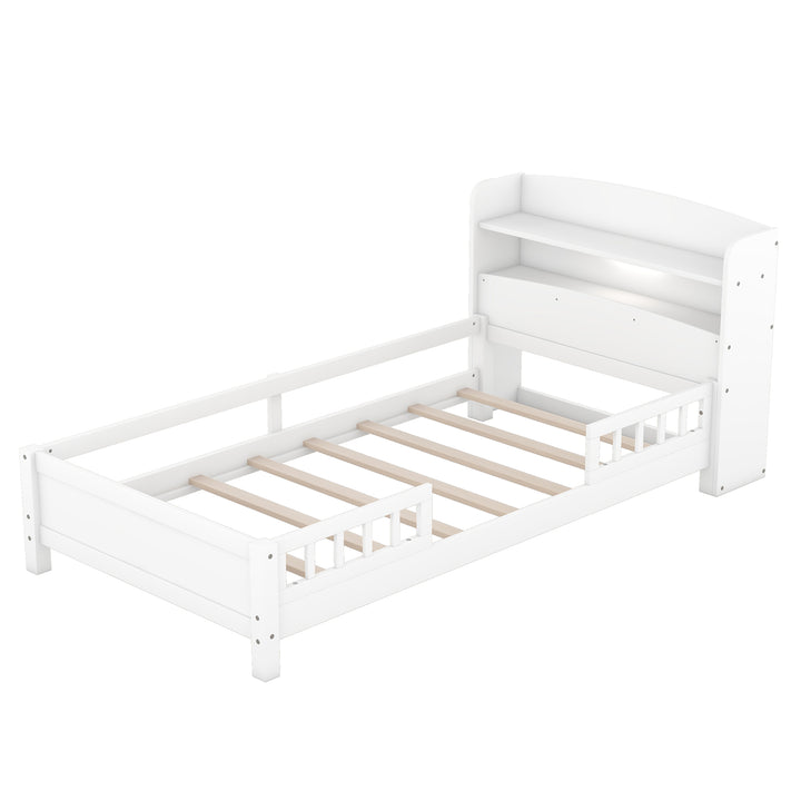 wood-twin-size-platform-bed-with-built-in-led-light-storage-headboard-and-guardrail-white