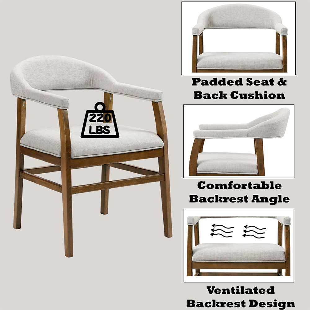 Darcy - Arm Chair Set of 2) - Dark Walnut