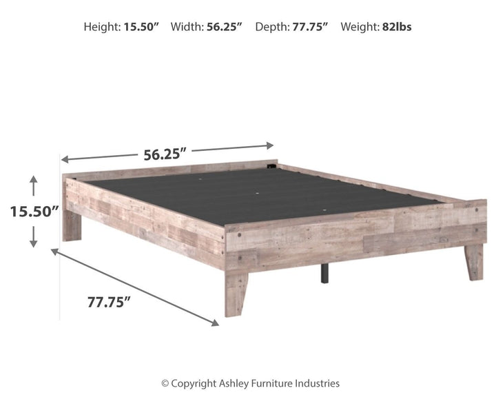 Neilsville - Full Platform Bed - Whitewash