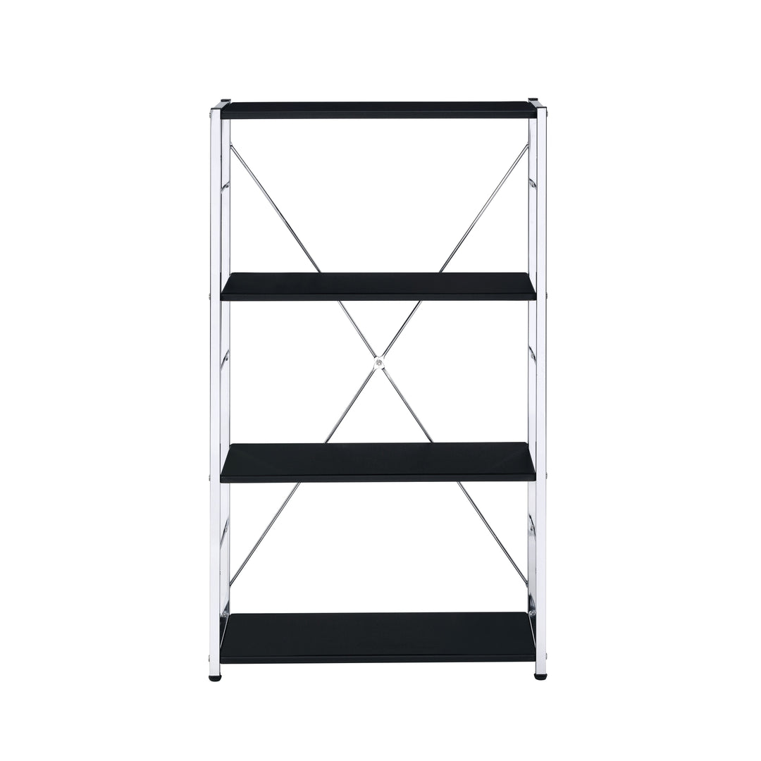 ACME Furniture Tennos Bookshelf Black & Chrome