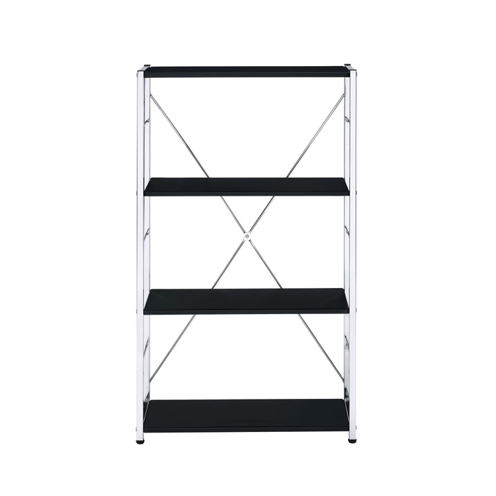 ACME Furniture Tennos Bookshelf Black & Chrome