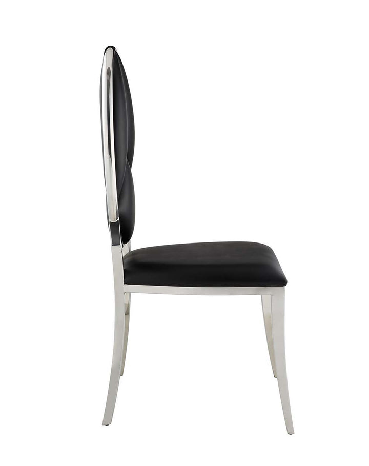 Cyrene - Side Chair Set of 2) - Black Synthetic Leather