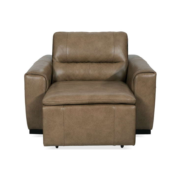 Graham Leather Power Sliding Chair in River