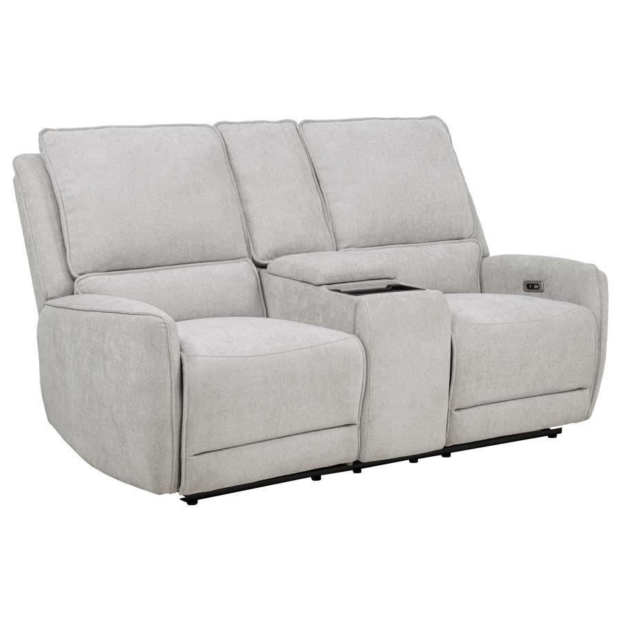Sylmar - 3 Piece Chenille Power Reclining Sofa Set - Dove Gray