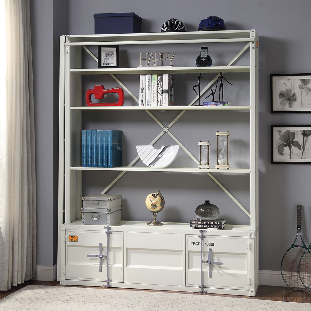 Cargo - Bookcase With Ladder - White