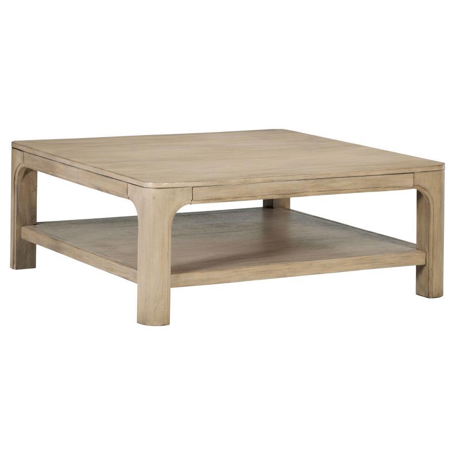 Coaster Furniture Solano - Square Wood Cocktail Coffee Table - Weathered Mango