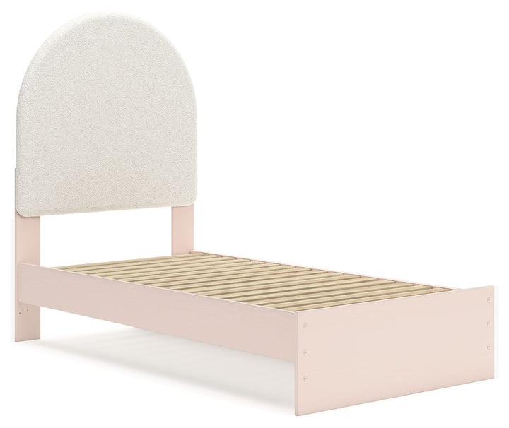 Wistenpine - Twin Upholstered Panel Bed With Side Storage - Blush by Ashley Furniture product image