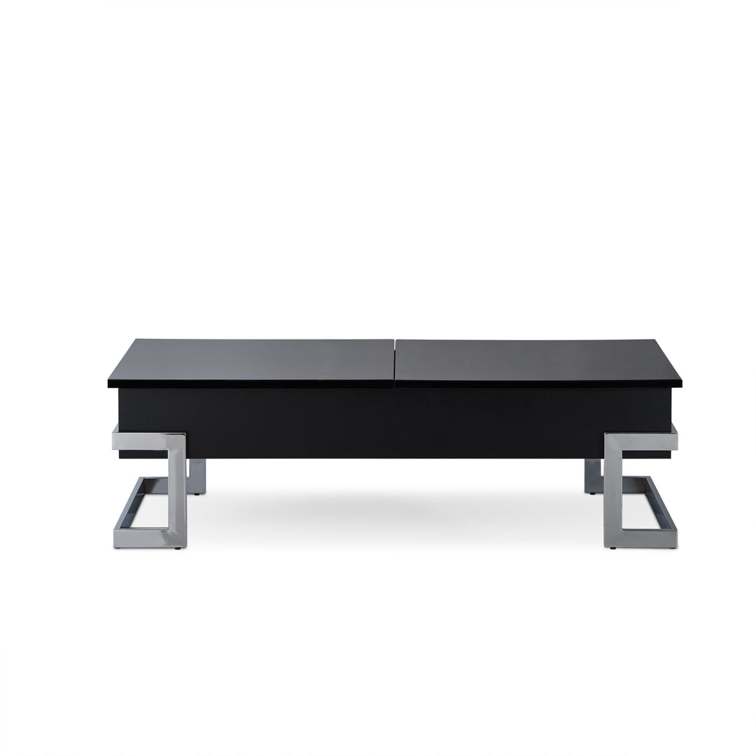 Calmam - High Gloss Coffee Table With Lift Top - Black
