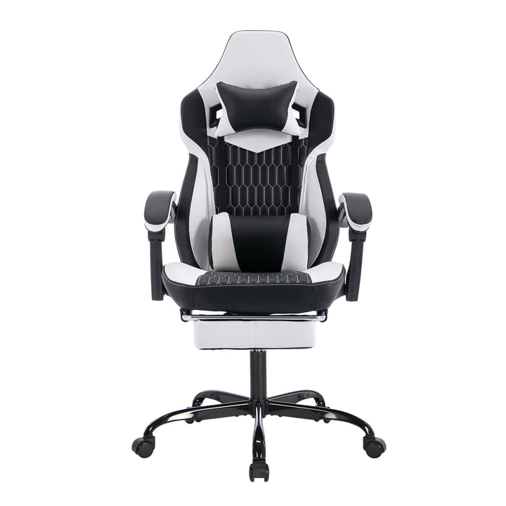 High Back Gaming Chairs with PVC Leather, Headrest and Lumbar Support