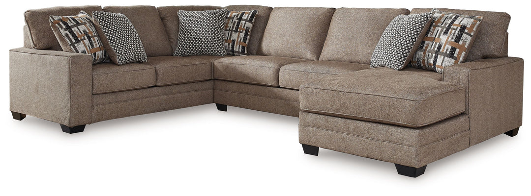 Cannonbrook - 3-Piece Sectional With Raf Corner Chaise - Nutmeg by Ashley Furniture product image