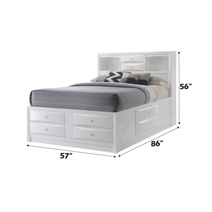 Ireland - Full Bed With Storage - White