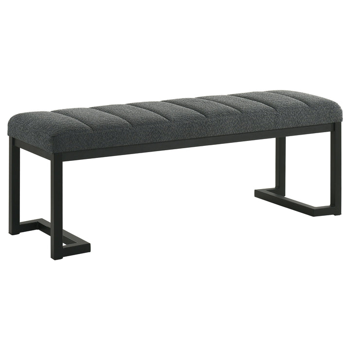 Coaster Furniture Mesa - Boucle Upholstered Tufted Accent Bench - Charcoal