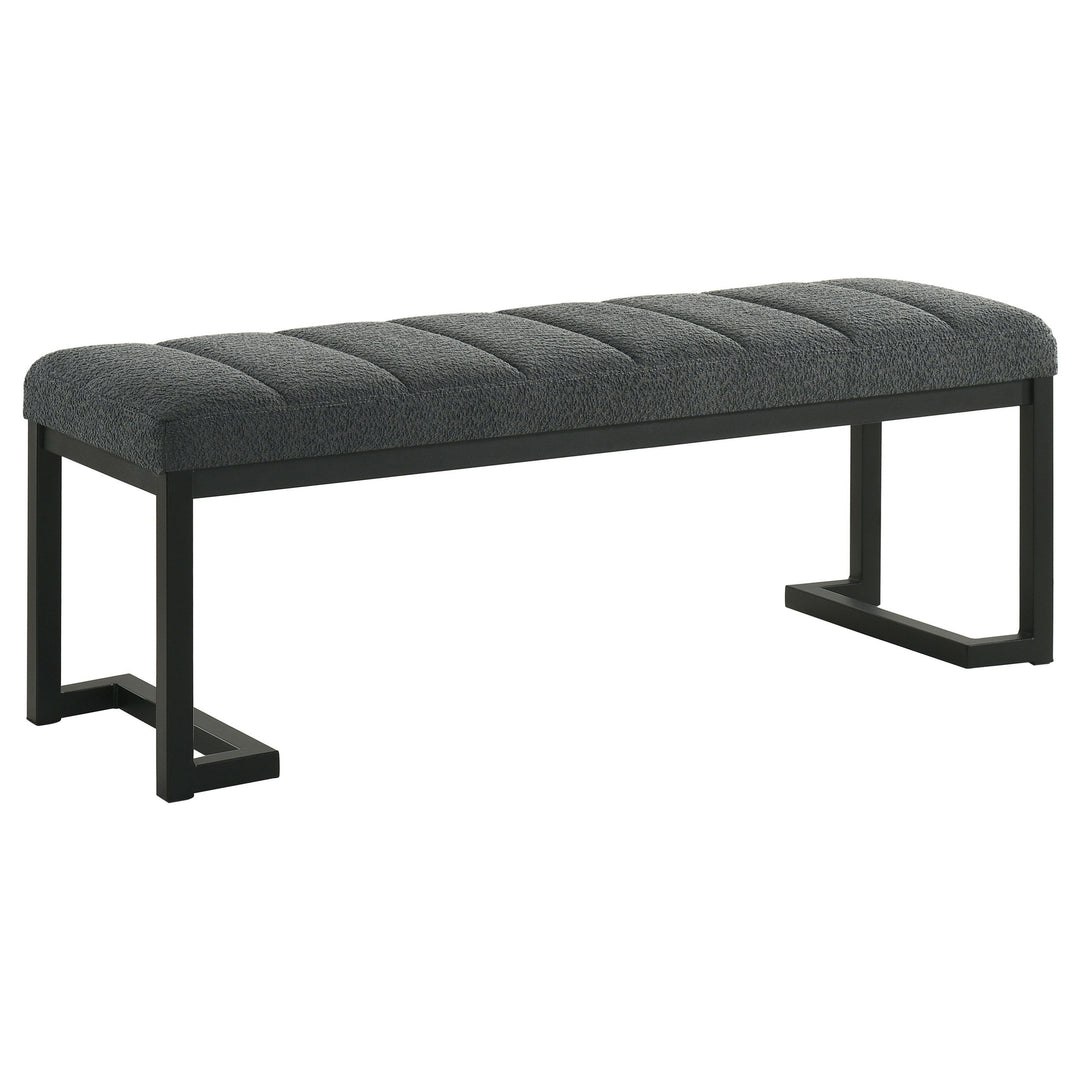 Coaster Furniture Mesa - Boucle Upholstered Tufted Accent Bench - Charcoal