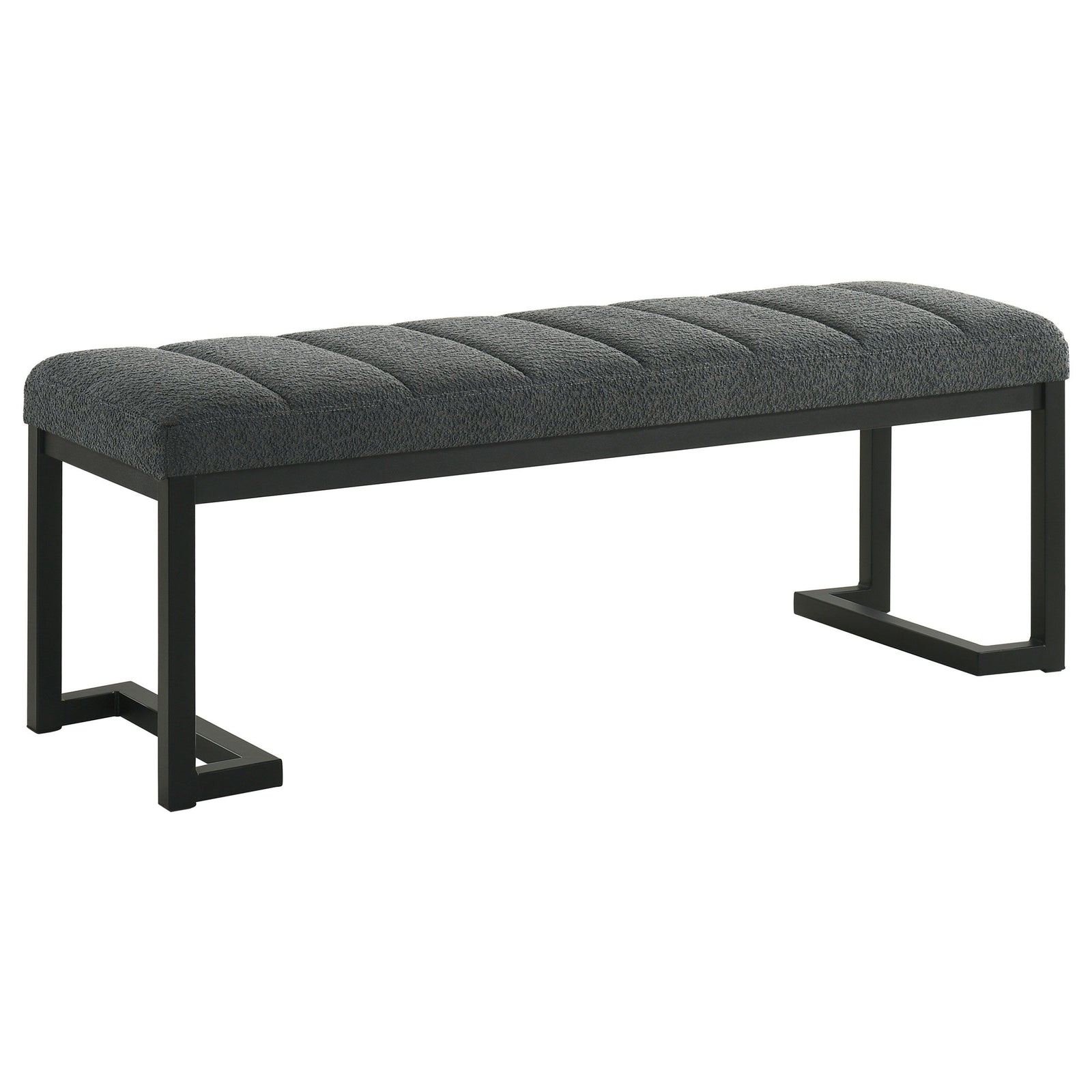 Coaster Furniture Mesa - Boucle Upholstered Tufted Accent Bench - Charcoal
