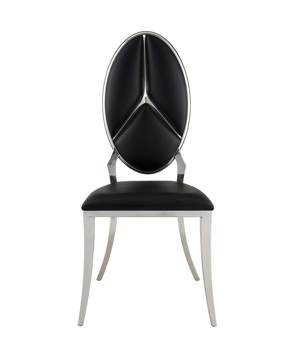 Cyrene - Side Chair Set of 2) - Black Synthetic Leather