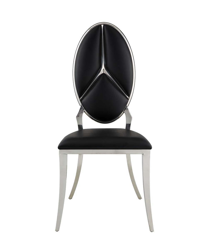 Cyrene - Side Chair Set of 2) - Black Synthetic Leather