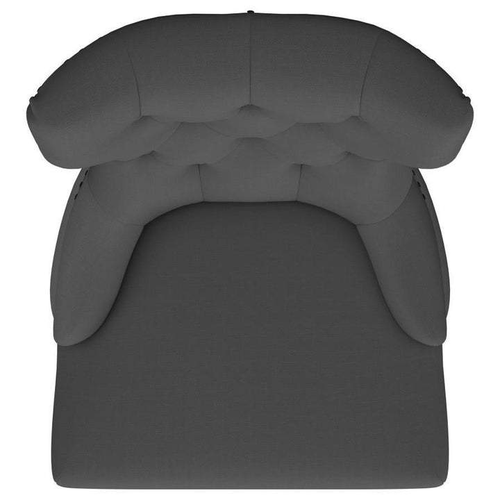 Baney - Fabric Upholstered Dining Side Chair - Gray And Black