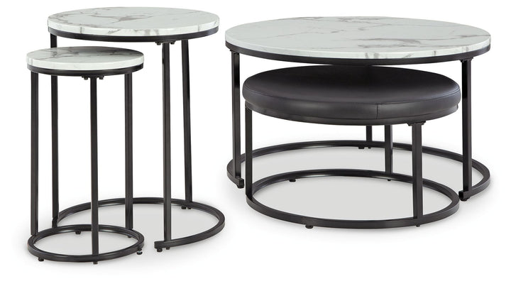 Jusmour - Occasional Nesting Table (Set of 4) - Black / White