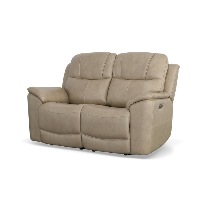 Crew Power Reclining Loveseat With Power Headrests &amp; Lumbar Pebble